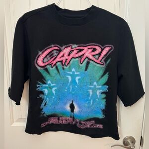 Project Capri 'Black' T-Shirt Men's High-Quality Streetwear Fit Cropped Tees